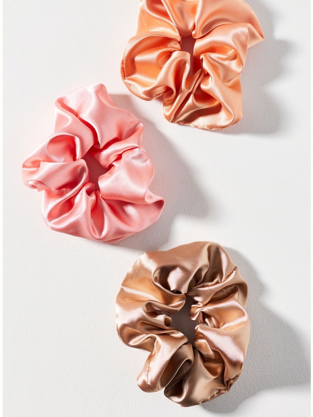 Anthropologie 6 Satin Scrunchies